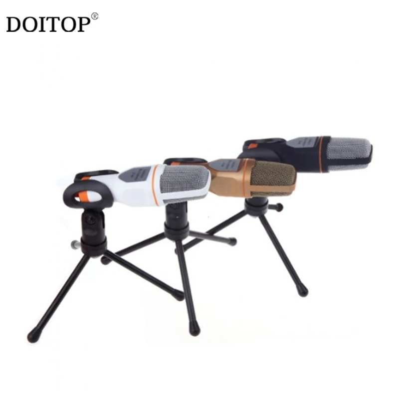 DOITOP 3.5mm Jack Wired KTV Microphone Professional Studio Mic Karaoke Singing Condenser Computer With Stand Holder A | Электроника