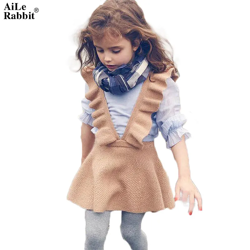 

2018 Promotion Vestidos Mujer Aile Rabbit Autumn Girls Dress Girl Clothing Knit Sweater Kids For Robe Fille Beautiful Vestidos
