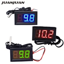 Цифровой термометр 12 В с датчиком температуры, измерительный прибор, мультииспользование-50~ 110C детектор скидка 35