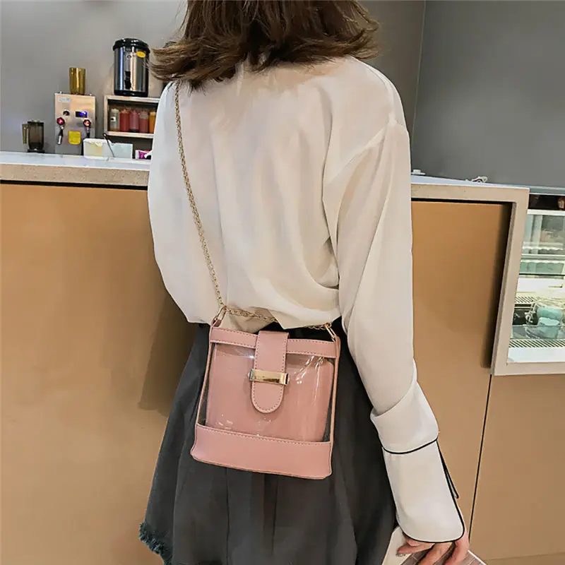 Transparent Female Shoulder Bag crossbody Bag for Women 2019 Messenger Bags handbag women's bag bolsa feminina sac a main 40MA2713