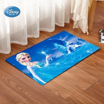 

Blue Frozen Elsa Anna Princess Children Crawling Game Rug Carpet Door Mat Bathroom Rug