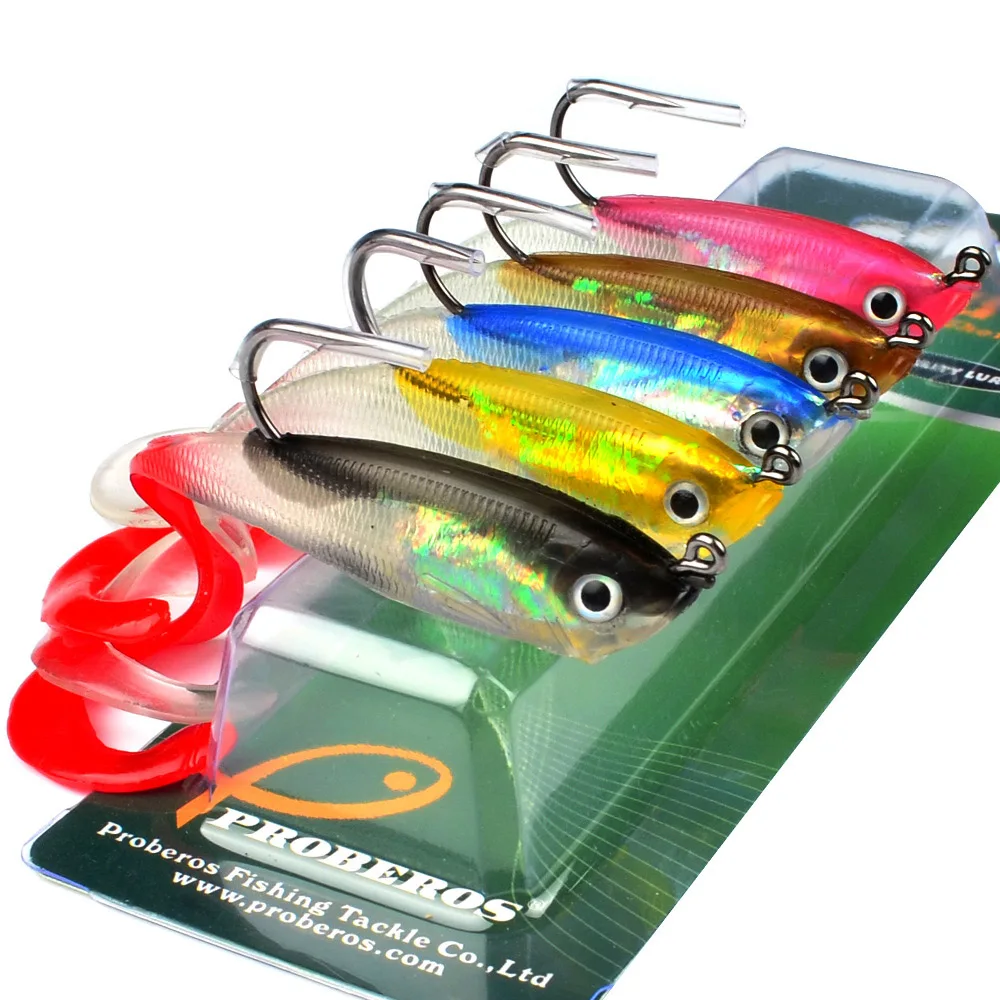 

5PCS New Lead Fishing 5 Color Soft Fish 10CM 14.7G Lure Bait Fishing Gear Tool X24