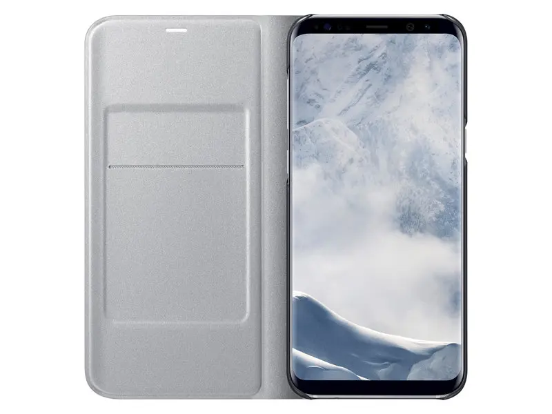 samsung светодиодный чехол Smart Cover чехол для телефона EF-NG955 для samsung Galaxy S8+ S8 Plus S8plus функция сна карман для карт - Цвет: silver