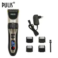 PULIS Profession Hair Clipper 2200mAh 100-240V Rechargeable Electric Hair Trimmer with LCD Display Haircut Machine Barber Tool
