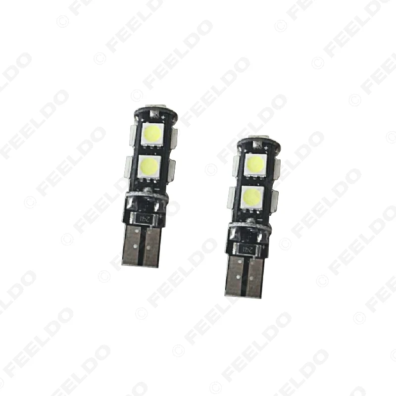 200 шт. белый T10 W5W 194 с can-bus 5050 9 SMD 9 светодиодный автомобиль боковое освещение лампа 7 цветов# FD-3134