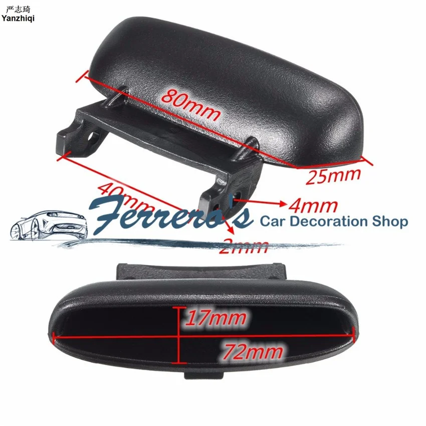 Black Leather Center Console Armrest Cover Lid Fit For VW JETTA GOLF Mk4 Bora Beetle Passat