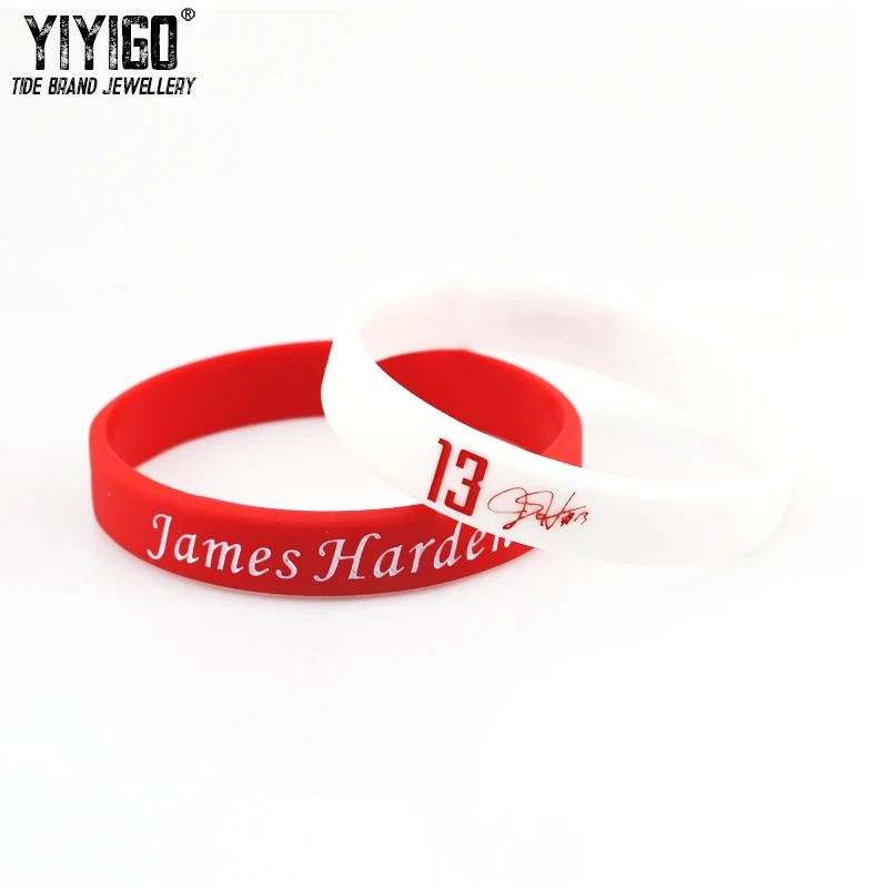 

1Piece James Harden Collector's Edition No.13 Signature Silicone Bracelets Lovers' Men Student Basketball Sport Fans Wristband