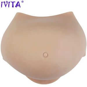 IVITA 100% Artificial Silicone Fake Pregnant Soft Belly Realistic Silicone Pregnancy Jelly Belly For Crossdresser Unisex Cosplay