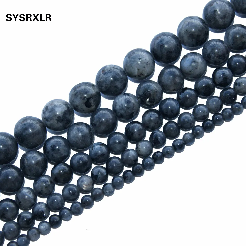 

Free Shipping Black Spectrolite Labradorite Natural Stone Beads DIY Bracelet Necklace For Jewelry Making 4/6/8/10/12 MM Strand