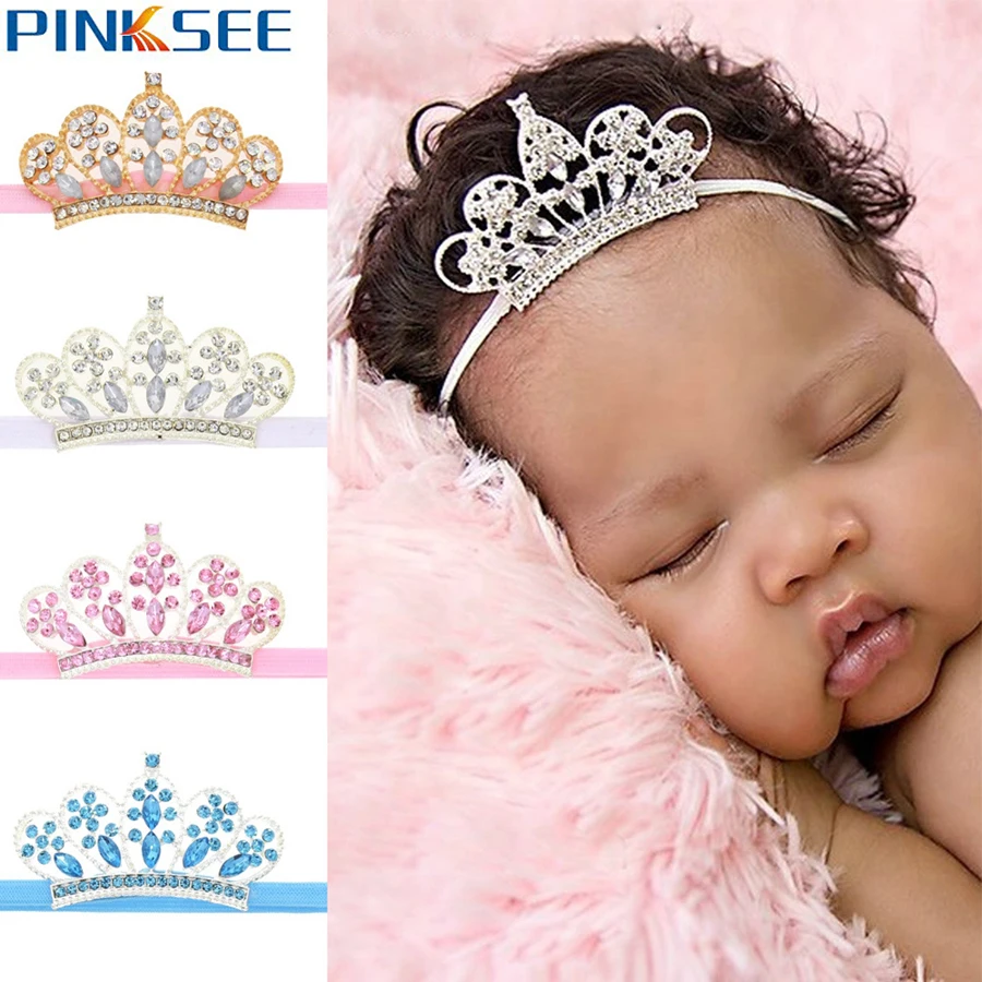 Princess Baby Kids Infant Crown Crystal Rhinestone Headband Toddler Girls Hairband Hair Band
