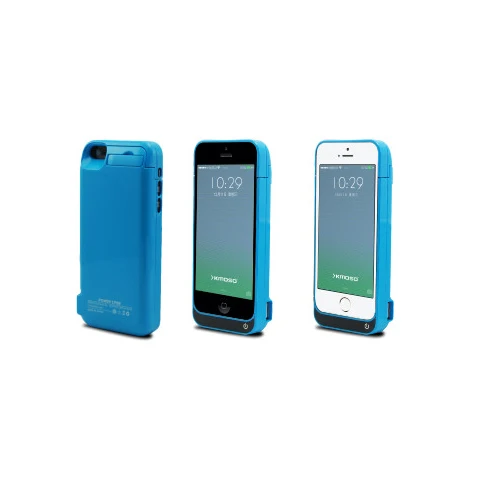 Idealforce 4200/2200 мАч Внешний аккумулятор, запасное зарядное устройство, чехол, внешний аккумулятор для iPhone 5 5S 5c SE со стеклянным usb-кабелем - Цвет: blue 4200mAh
