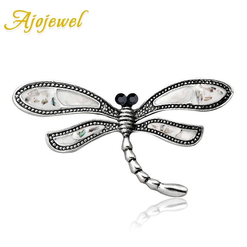 

Ajojewel 2019 Insect Brooches Dragonfly For Women 2019 Vintage Style Shell Brooch Fashion Jewelry Accessories Drop Ship