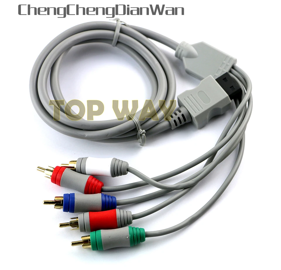  ChengChengDianWan Component HD HDTV AV Adapter Cable Audio Video 5 RCA Per Nintendo Wii 20 pz/lotto