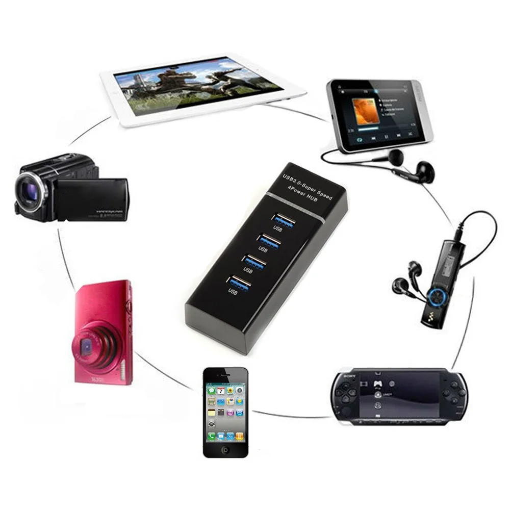 USB 3.0 Hub High Speed 5Gbps USB Hub for MacBook Air PC Laptop Ultrabook Notebook Tablet Computer Peripherals