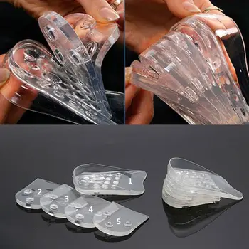 

Heightening Shoe Pad Invisible Transparent 5-layer Height Insole Massage Silicone Elastic Foot Care Shock Absorb Comfortable Wom