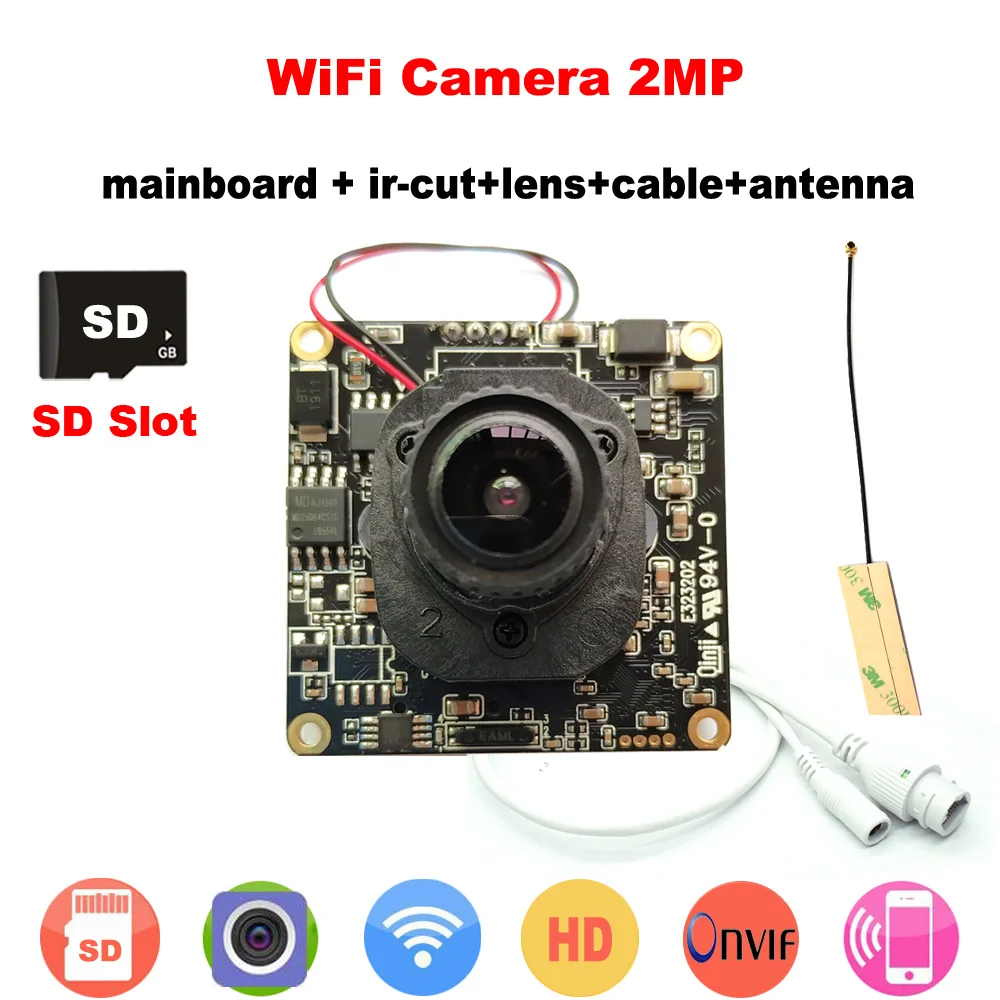 WiFi камера IP 2.0MP 1080 P HD Беспроводная системы видеонаблюдения охранная ONVIF звуковая