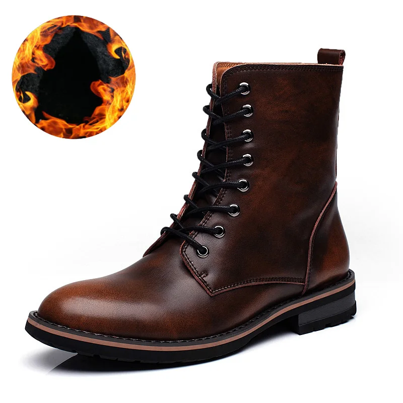 

Fashion Ankle Boots Autumn men's Motorcycle Martin Boots men Oxfords men Shoes plus size Lace-Up Outdoor Leisure Boots Men