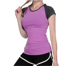 Женская футболка для бега эластичная гигроскопичная быстрая сушка компрессионные колготки топы Спортивная футболка для фитнеса футболка для спортзала или йоги кроп-топы