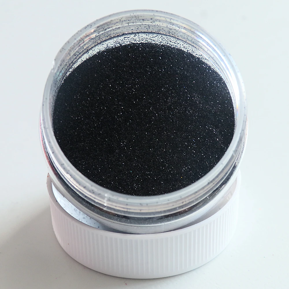 

50g Color 26 Pure Black Glitter Powder Pigment Sequins Powder,Art Decoration for Furniture Art Painting Nail Art Toy Pens