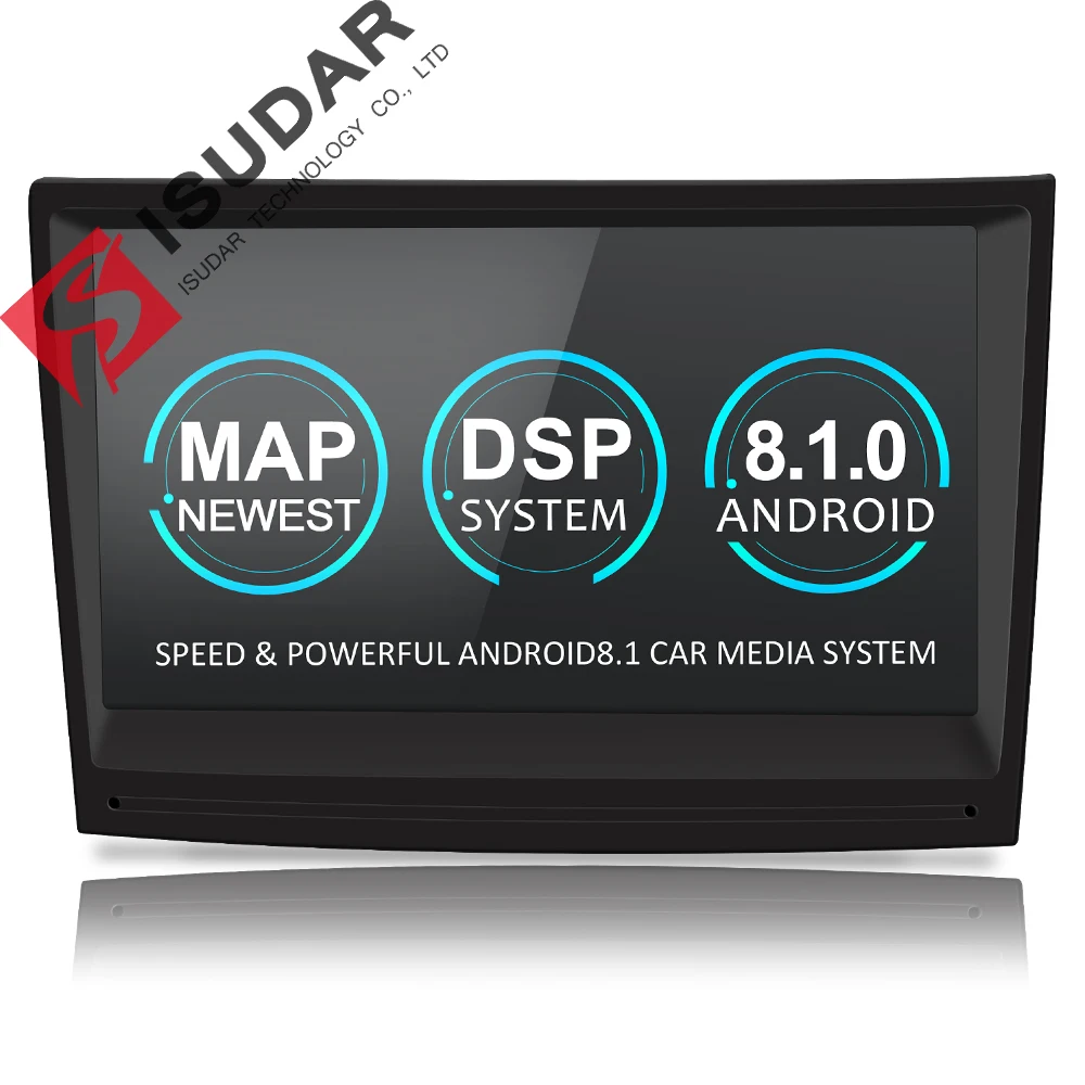 Isudar Car Multimedia Player GPS Android 8.1 2 Din DVD Automotivo For
