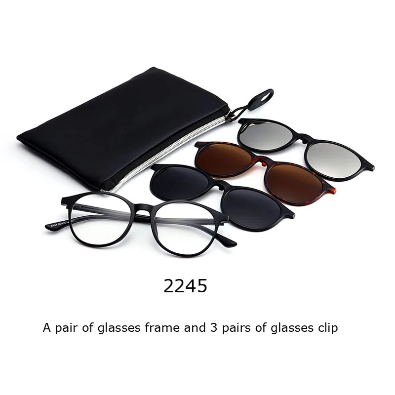 Очки для чтения и 3 прикрепляемые очки двойные легкие очки для чтения wo мужские считыватели мужские пресбиопии женские+ 1,0+ 1,5+ 2,0 - Цвет оправы: 2245