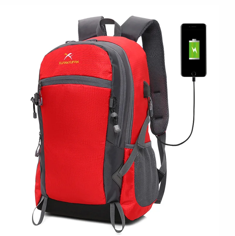 Usb зарядка путешествия Туризм рюкзак Спорт на открытом воздухе кемпинг рюкзак сумка