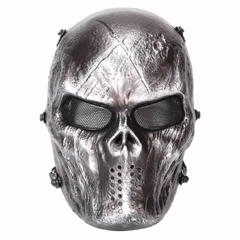 

Hunting Skull Airsoft Masks Full Face -Tactical Mask Metal Mesh Eye Protection BB Gun/CSSafety Protection Skull for Halloween