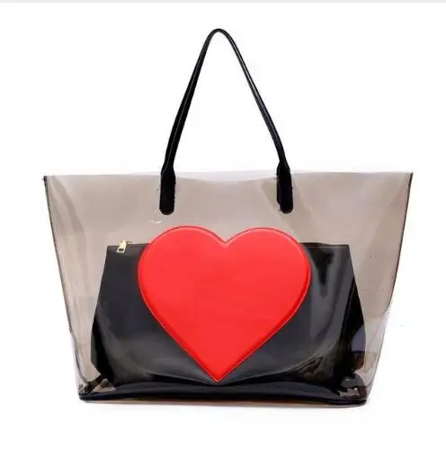 

2019 Fashion Women handbag Messenger Loving transparent handbag