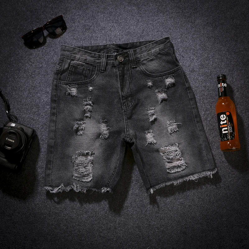 Bermudas Jeans Masculinas Summer Mens Retro Cargo Denim Shorts Vintage