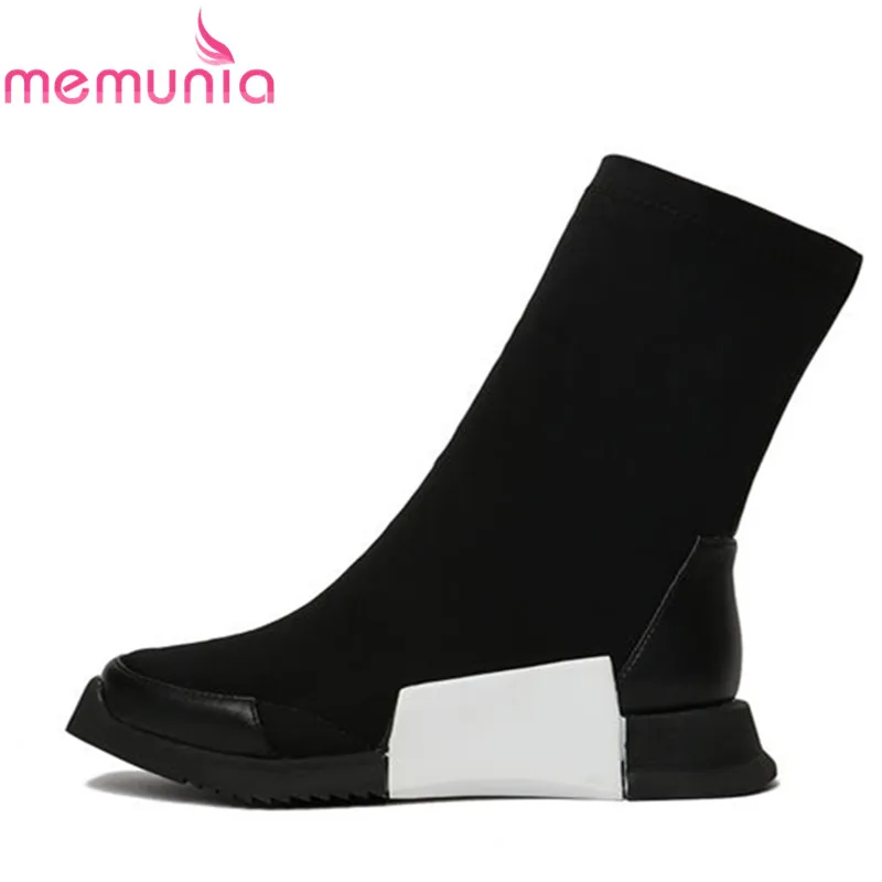 

MEMUNIA 2020 newest cloth fashion style ankle boots for women leisure autumn winter boots casual platform female shoes