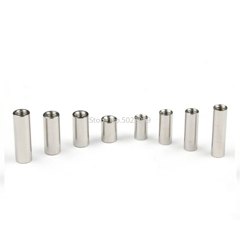 

10 pieces Diy Knife material Making knife Handle screw Cylindrical Nuts Connecting pipe rivet Cheese M4 Thread