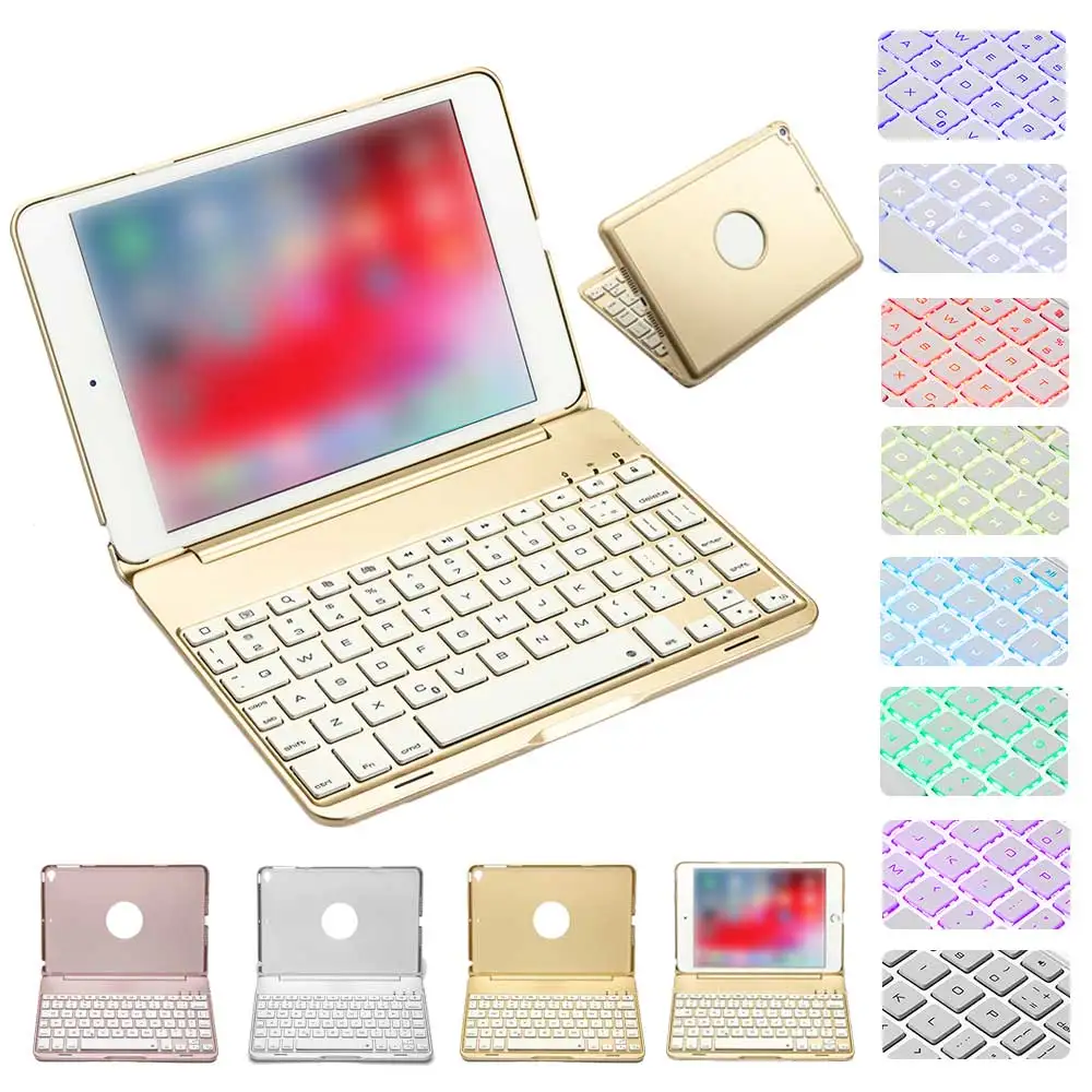 

Backlight Bluetooth Keyboard Case For iPad mini 4 5 7.9 inch Shockproof Aluminum+Plastic Keyboard Cover For iPad mini 5 4 7.9