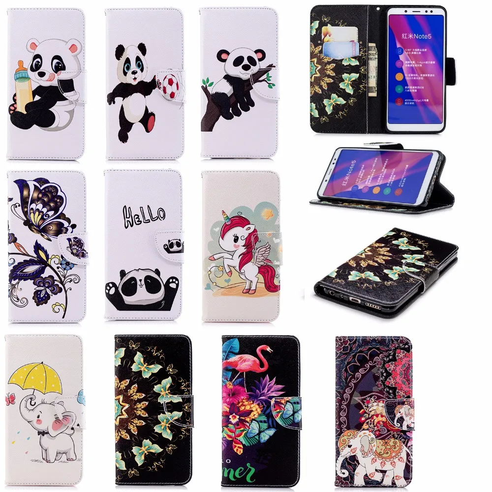 

For Xiaomi Red Note 4 4X Case Cover For Redmi Note 5 5A 5Pro Y1 Coque Case Fundas Cute Leather Wallet Flip Protective Phone Bag