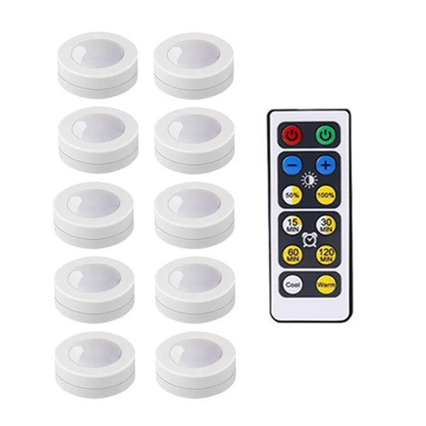 10 lamp 1 controller Пульт дистанционного управления светодиодный свет шкафа беспроводной датчик касания с регулируемой яркостью светодиодный ночник батарея мощность подходит для кухни лестницы - Цвет: 10 lamp 1 controller