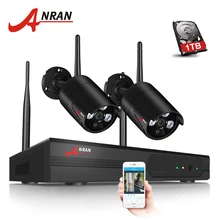ANRAN 4CH CCTV System Wireless NVR Kit With P2P Cloud View 2PCS 960P HD IP Camera Home Security Surveillance System Wifi