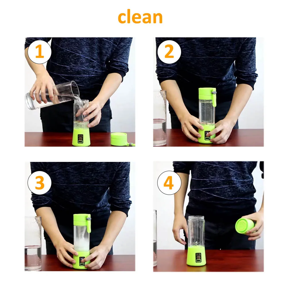 380 ml USB портативный блендер миксер Перезаряжаемые мини соковыжималки Smoothie Maker Бытовая соковыжималка Прямая