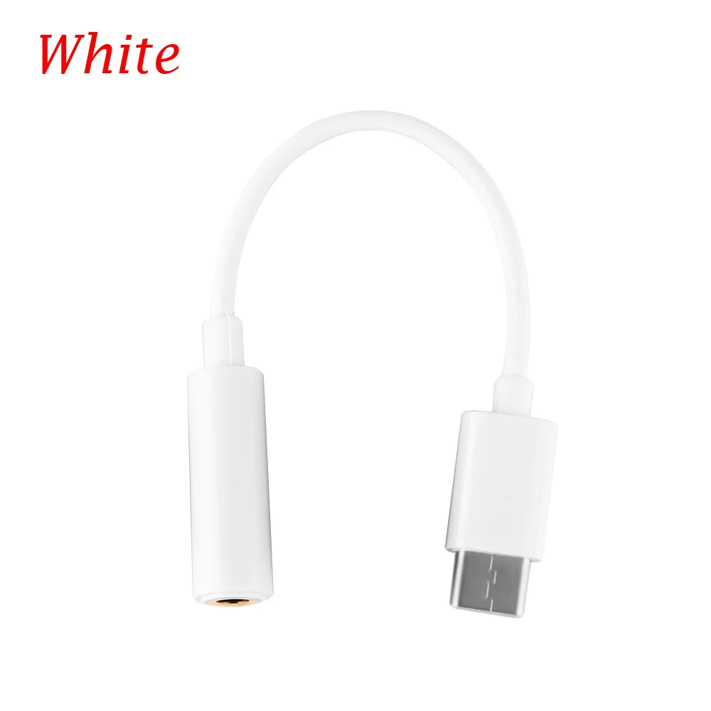 1 шт. C type C 3,1-3,5 мм стерео микрофон наушники аудио адаптер кабель USB адаптер для наушников Аксессуары для мобильных телефонов - Цвет: White