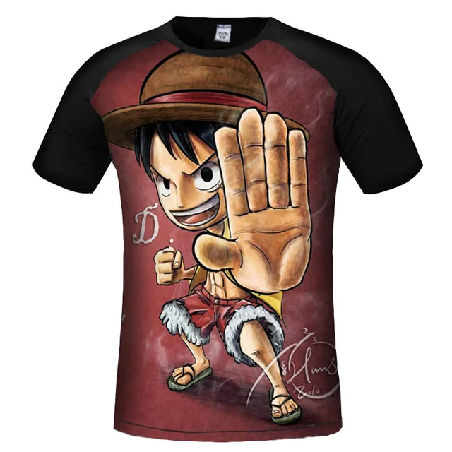 One Piece Luffy 3D Printed Dragon ball T Shirt