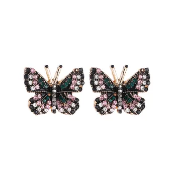 Butterfly Rhinestone Stud Earrings 5