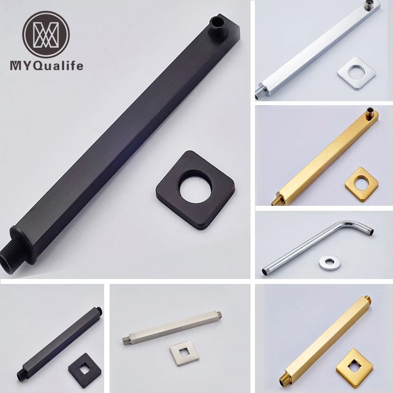 Goede Gratis Verzending Multi stijl Muur Mount Plafond Mount Douche Arm Douche Houder Messing Vierkante Ronde Douchekop Pijp