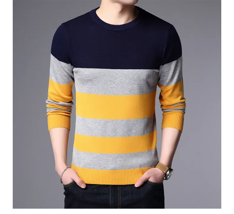BOLUBAO, повседневные мужские свитера, новинка, Осень-зима, модный Толстый Пуловер, свитер для мужчин, облегающая мужская одежда