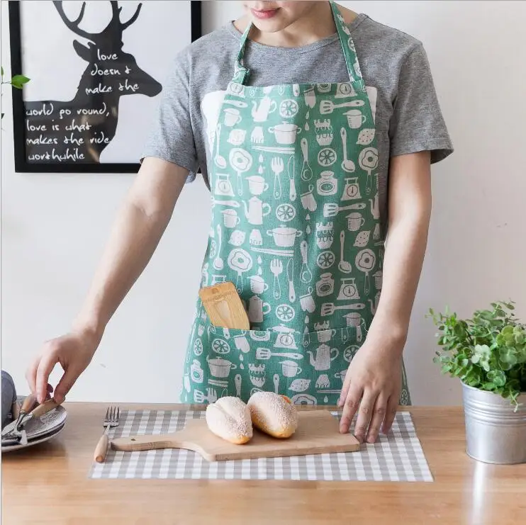 1 pcs Plaids Pattern Apron Woman Adult Children Bibs Home Cooking Baking Shop Cleaning Apron Kitchen Accessory