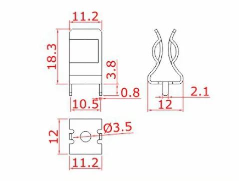 SL-1038-2 предохранители и зажимы/PCB предохранитель зажим для плавких предохранителей(13/3") 10x38 мм Диаметр предохранителей