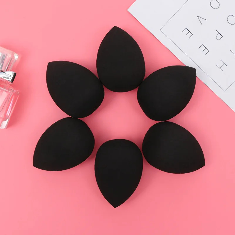 Черный фондовый гидрофильность, не латексный яичный макияж, губка для макияжа, косметическая губка, губка, капельная тыква, весь фонд, косметическая пуховка губки