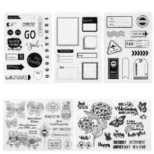Arrow Number Transparent Clear Silicone Stamps Seals for DIY Scrapbooking Photo Album Decorative Embossing Folder Stamps Sheet