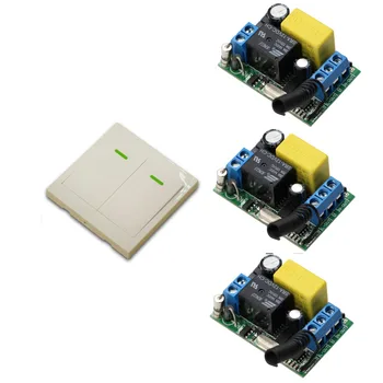 

New AC220V 10A Wireless Remote Control Switch 1CH Receiver Relay Radio Controller Switch Wall Transmitter 315Mhz/433Mhz