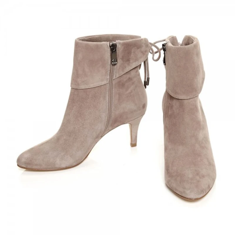 beige_fashion_boots_stiletto_heels_ankle_boots_suede_lapel_boots05