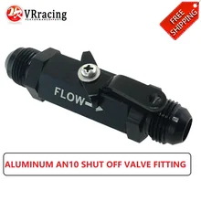 Алюминиевый черный AN10 10AN-10 запорный клапан фитинг VR-WLPV72-10B