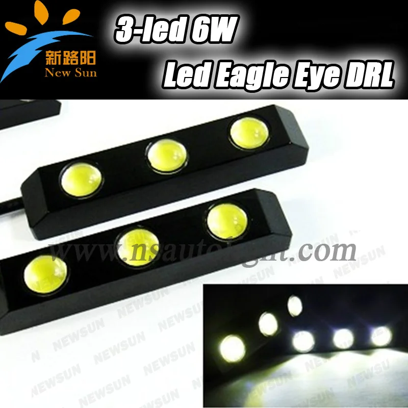 

Free shipping 2*3 Leds High-power Eagle Eye EPILEDS super Bright Car Auto Tail Backup Reverse led daytime running light DRL lamp