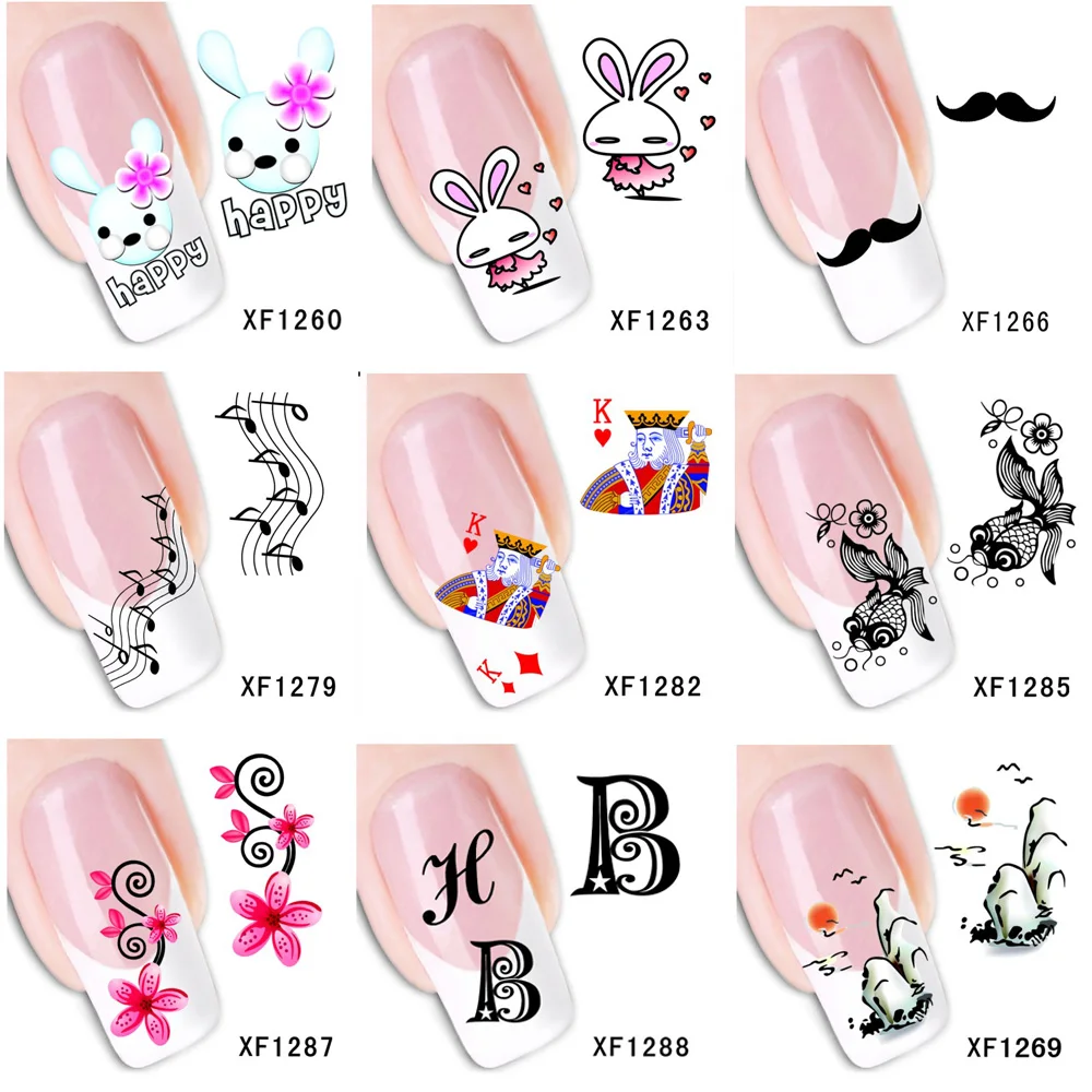 30 Fashion Designs! Nails Art Manicure Water Decals Decorations Water